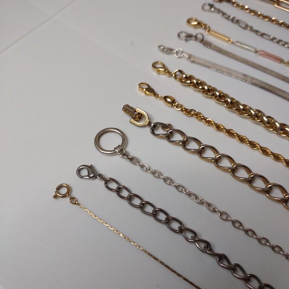 Lot Of 13 Metal Bracelets And Anklets - Picture 2 of 10
